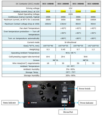 ODM 300A 600A 12v Bms Lifepo4 Lithium Ion Baterai DC Kontaktor Relay SSR