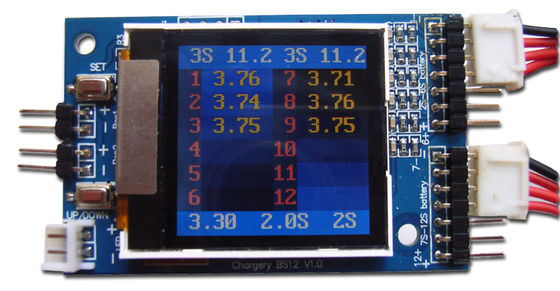 6S 12S LiPO Battery Cell Voltage Monitor Monitoring System Disesuaikan